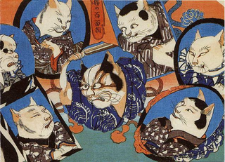 Illustration for article titled Cats Make for Wonderful Japanese Art
